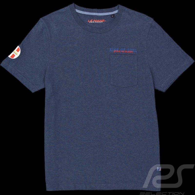 T-Shirt Steve McQueen Le Mans Pocket Dunkelblau SQ221TSM01-120 - Herren
