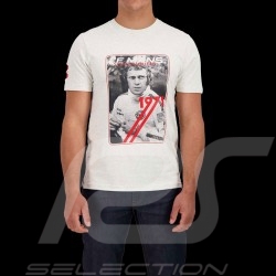 T-Shirt Steve McQueen Le Mans Vintage Card Weiß Creme SQ221TSM06-002 - Herren