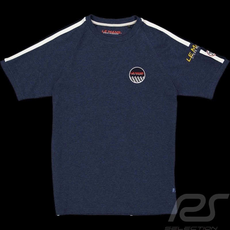 T-Shirt Steve McQueen Le Mans Racing 20 Dunkelblau SQ221TSM09-120 - Herren