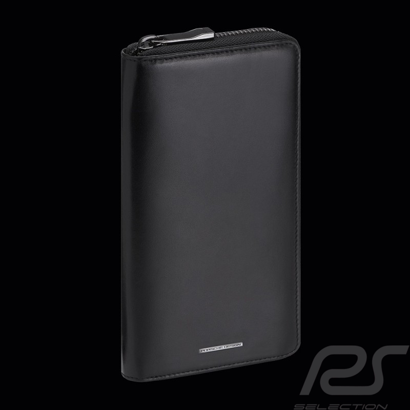 Geldbörse Porsche Design Großes Format Leder Schwarz Classic Wallet 15 4056487001104