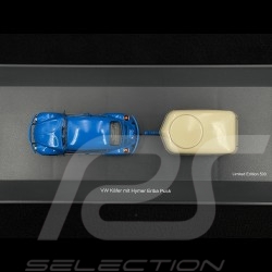 Volkswagen VW Beetle 1600i with Eriba Puck trailer 1970 Blue / Cream White 1/43 Schuco 450268300