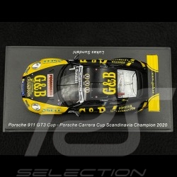 Porsche 911 GT3 Cup Type 991 n°1 Vainqueur Carrera Cup Scandinavia 2020 1/43 Spark S8498