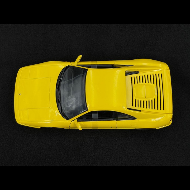 Voiture Miniature Ferrari F355 Competition Jaune - Échelle 1/18 - Marque Majorette - Occasion