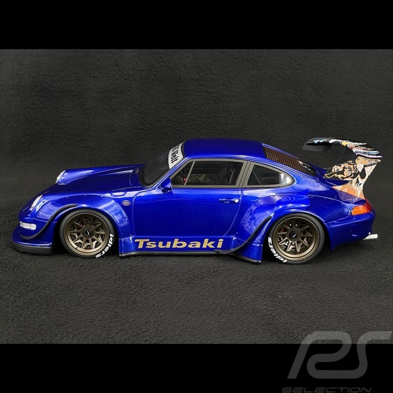 Porsche 911 type 964 RWB Tsubaki Rauh-Welt Blue 1/18 GT Spirit GT857