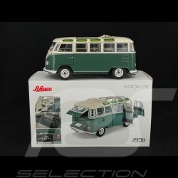 Volkswagen VW T1b Samba Combi 1958 Vert Pastel / Blanc 1/18 Schuco 450037800