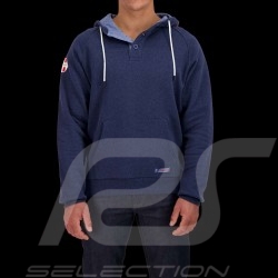 Sweatshirt Steve McQueen Le Mans Hoodie mit Kapuze Buttoned Dunkelblau - Herren SQ221SSM01-120