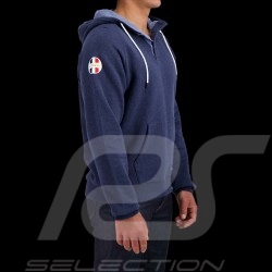 Sweatshirt Steve McQueen Le Mans Hoodie mit Kapuze Buttoned Dunkelblau - Herren SQ221SSM01-120