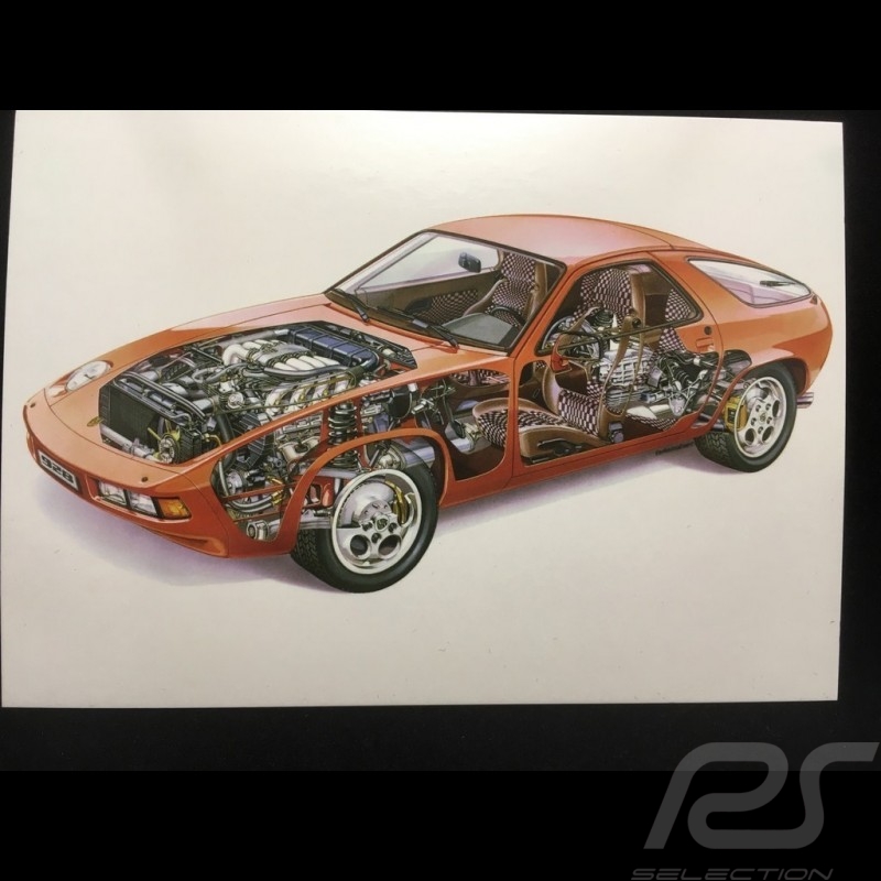 Carte postale Porsche 928 moteur avant Fantôme