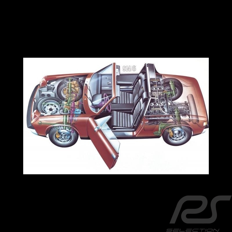 Postcard Porsche 914/6 phantom picture