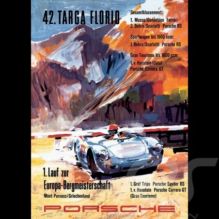 Postkarte Porsche Targa Florio 1958