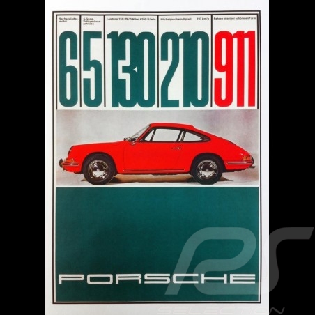 Postcard Porsche 911 1965 130 PS 210 km/h