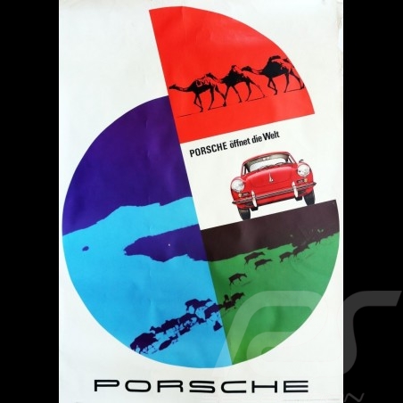 Postcard Porsche 911 öffnet die Welt