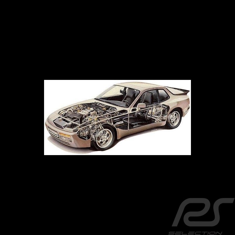 Carte postale Porsche 944 Turbo moteur avant Fantôme