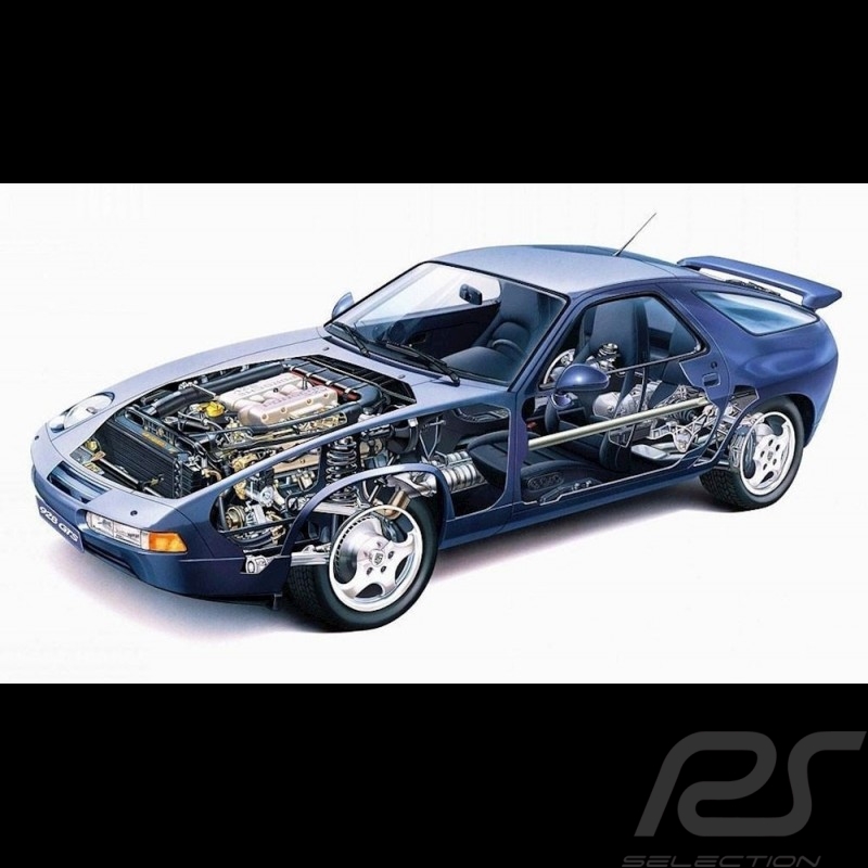 Carte postale Porsche 928 GTS moteur avant Fantôme
