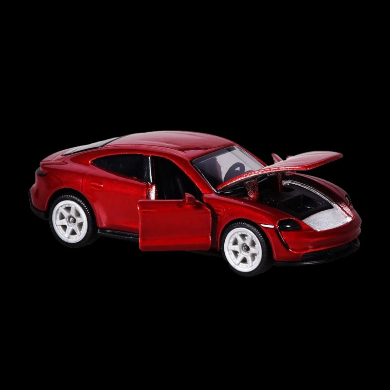 Porsche Taycan Turbo S white Porsche Edition Majorette scale model car