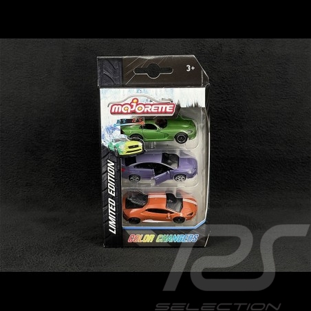 Trio Color Changers Dodge SRT Viper / Subaru WRX STI / Lamborghini Huracan Avio 1/59 Majorette 212054022