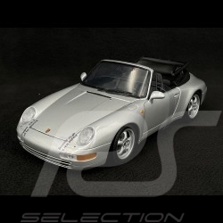 Porsche 911 Cabriolet Type 993 1997 Arctic Silver Metallic 1/18 UT Models 27807