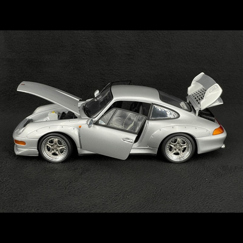 Porsche 911 GT2 Street Type 993 1997 Arctic Silver Metallic 1/18