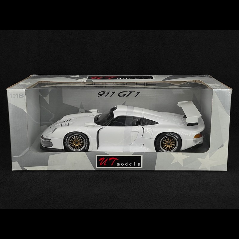 PORSCHE 911 GT1 1996 bleu métal o 1/18 UT Models voiture miniature de