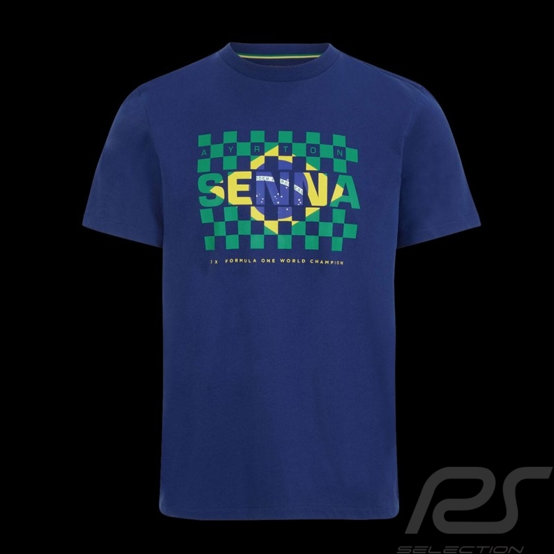 T-shirt Ayrton Senna Champion du Monde F1 Bleu Marine 701218113-001 - homme T-shirt Ayrton Senna Champion du Monde F1 Bleu Marine 701218113-001 - homme