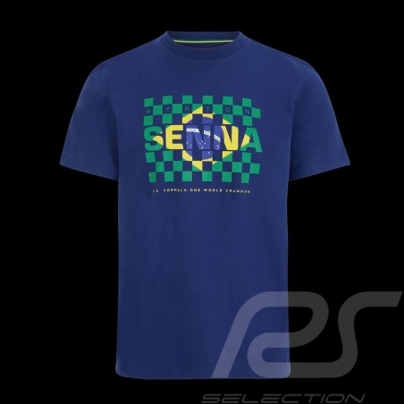 T-shirt Ayrton Senna World Champion F1 Navy Blue 701218113-001 - men