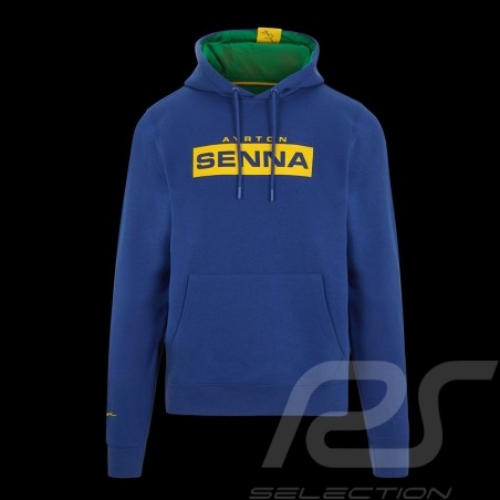 Sweatshirt Ayrton Senna F1 hoodies à capuche Bleu Marine 701218114-001