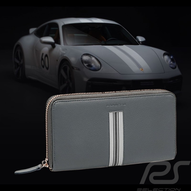 Porsche 911 Sport Classic Geldbörse Heritage Geldbörse aus Leder in Anthrazitgrau WAP0300340PHRT Porsche 911 Sport Classic Geldbörse Heritage Geldbörse aus Leder in Anthrazitgrau WAP0300340PHRT