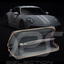 Portefeuille Porsche 911 Sport Classic Porte-monnaie Heritage cuir gris Anthracite WAP0300340PHRT