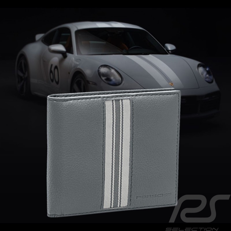 Porsche 911 Sport Classic Brieftasche Kartenetui Heritage Leder Anthrazitgrau WAP0300360PHRT