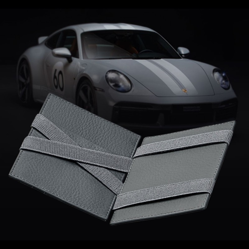 Wallet Porsche 911 Sport Classic Heritage leather cardholder grey