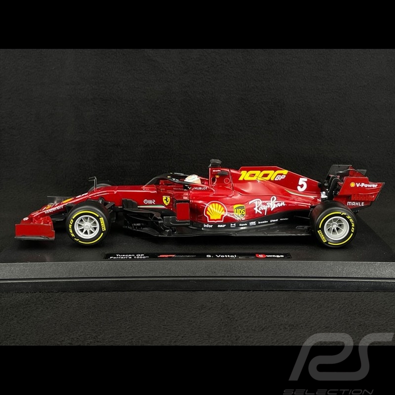 Sebastian Vettel Ferrari SF1000 n° 5 F1 1000ème GP Ferrari GP de Toscane 2020 1/18 Bburago 16808VM