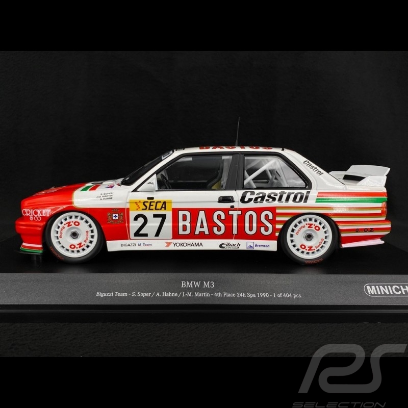 BMW M3 Sport Evo 24h Spa 1990 n°27 1/18 Minichamps 155902027