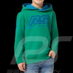 Porsche Jacke Carrera RS 2.7 Collection Softshell Hoodie Grün / Blau WAP961PRS2 - Kinder