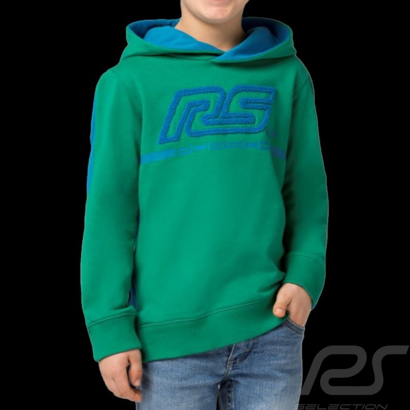 Veste à capuche Porsche Carrera RS 2.7 Collection Softshell hoodie Vert / Bleu WAP961PRS2 - enfant