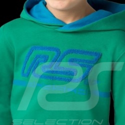 Porsche Jacke Carrera RS 2.7 Collection Softshell Hoodie Grün / Blau WAP961PRS2 - Kinder