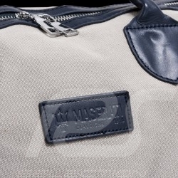 Maserati Classiche Travel Bag Boston bag Canvas Beige / Navy blue MC700-150