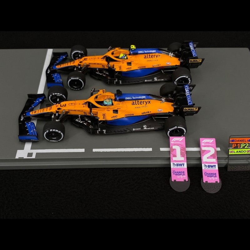 McLaren MCL35M Set 1st et 2nd GP Italy 2021 F1 Ricciardo / Norris 1/43  Spark S7694