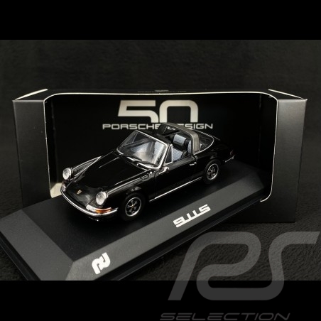Porsche 911 Targa S 2.4 1972 n°50 Black Special Edition 50 years Porsche Design 1/43 Minichamps WAP0201980NTRG