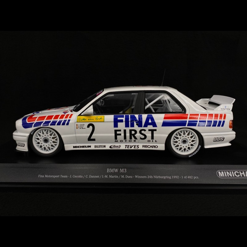 BMW M3 Winner 24h Nürburgring 1992 FINA Motorsport n°2 1/18