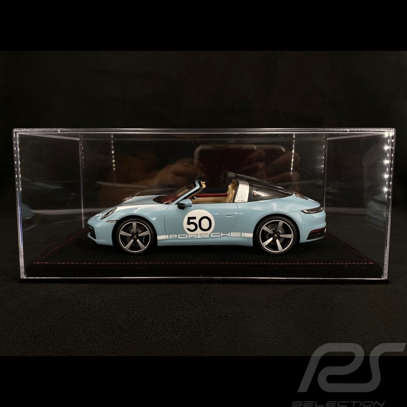 Vitrine 1/18 pour miniature Base Alcantara Noir qualité premium