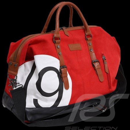 Maserati Classiche Travel Bag Boston bag Canvas Red / Black / White MC701-600