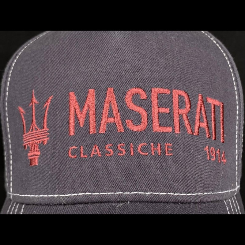 Casquette Maserati Classiche Baseball effet usé trash Gris antracite  MA119U601GR99