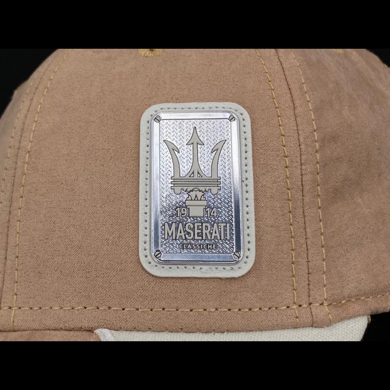 / Maserati Classiche Cream Baseball Beige Hat M01810609060