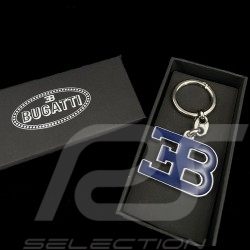Bugatti Keyring Navy Blue EB Metal BGT072-500