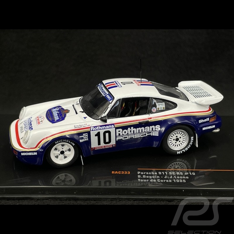Porsche 911 SC RS n° 10 3ème Rallye Tour de Corse 1985 1/43 Ixo Models RAC333LQ Porsche 911 SC RS n° 10 3ème Rallye Tour de Corse 1985 1/43 Ixo Models RAC333LQ