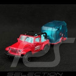 Jeep Wrangler with horse trailer Pink 1/64 Majorette