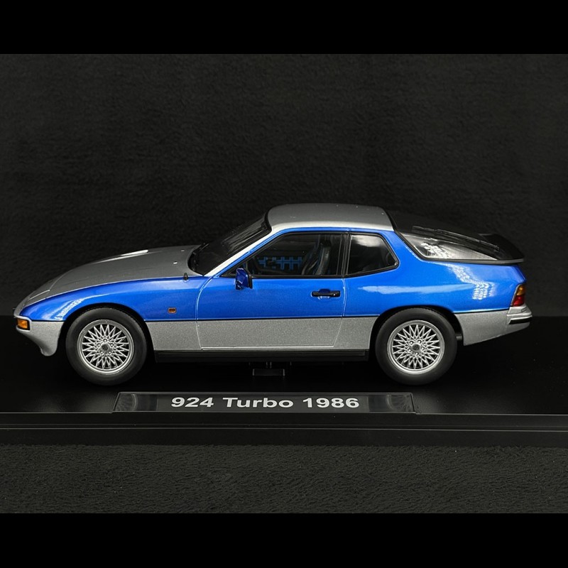 Porsche 924 Turbo Coupe 1986 Silver / Blue 1/18 KK-Scale KKDC180903