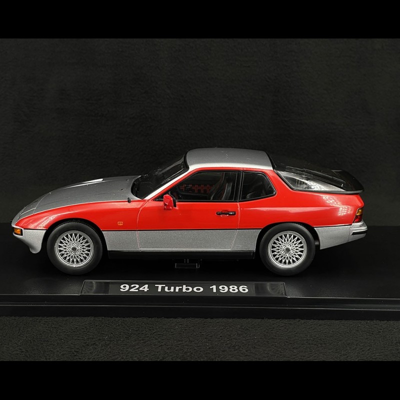 Porsche 924 Turbo Coupe 1986 Silver / Guards Red 1/18 KK-Scale