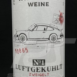 Flasche Wein Porsche 930 Turbo Winzinger Weine Zweigelt 2019 Luftgekühlt N°1 Rot