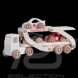 Autotransporter LKW Anhänger Auto Transporter aus Holz Spielzeug für Kinder Neu 